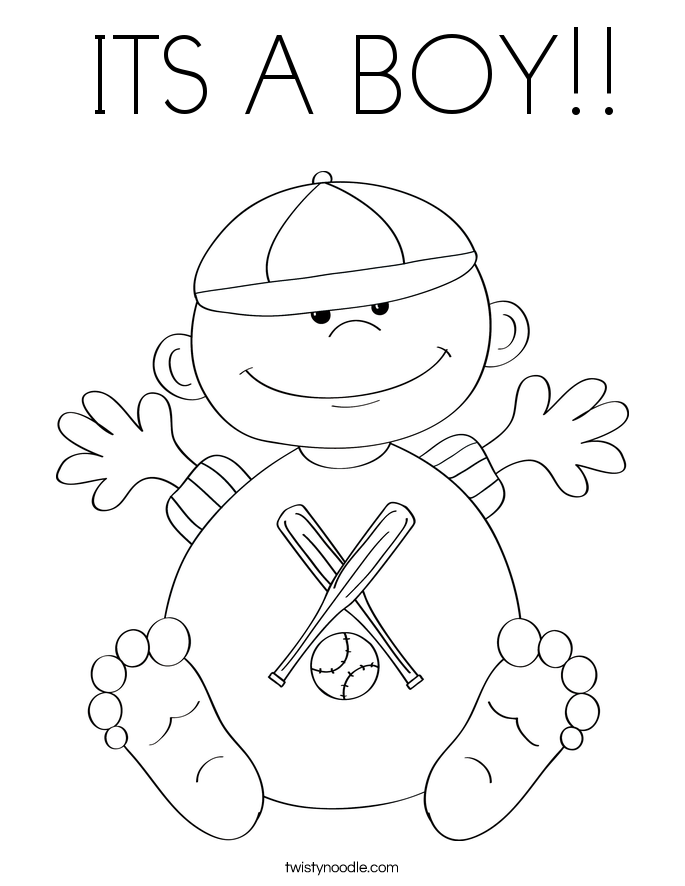  ITS A BOY!! Coloring Page