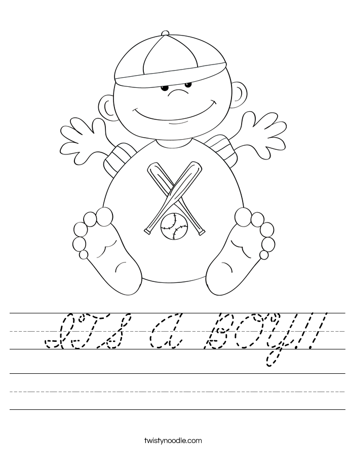  ITS A BOY!! Worksheet