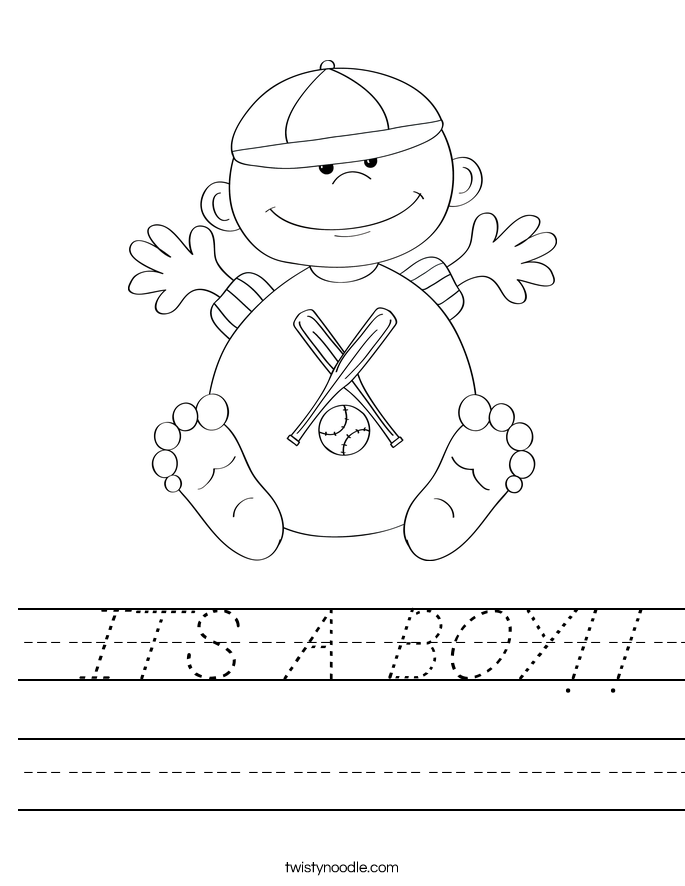  ITS A BOY!! Worksheet