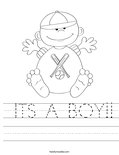  ITS A BOY!! Worksheet