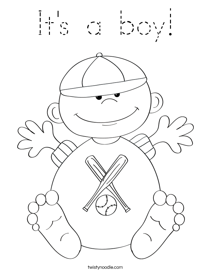 It's a boy! Coloring Page