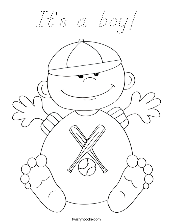 It's a boy! Coloring Page