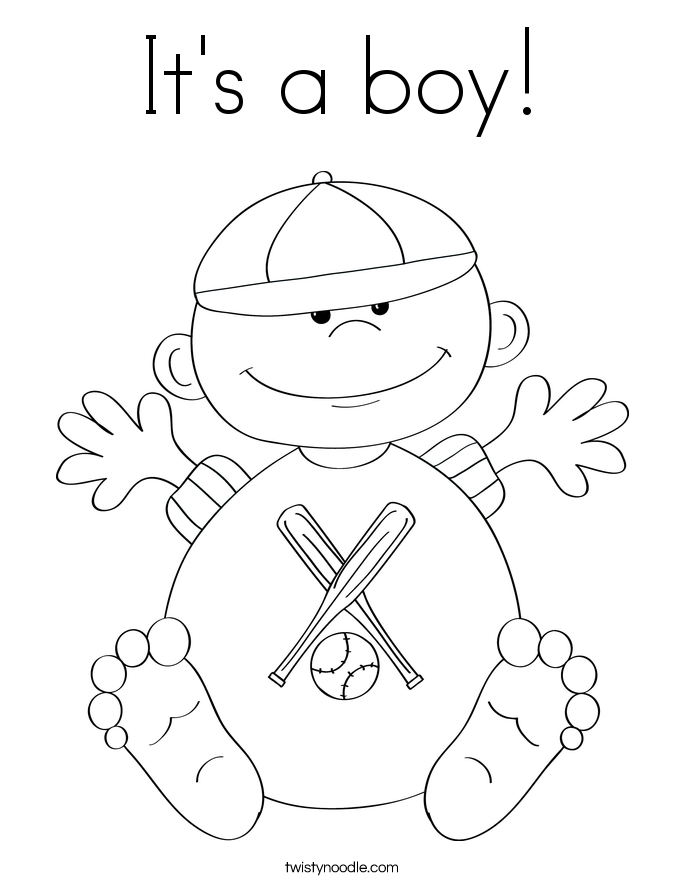 It's a boy! Coloring Page