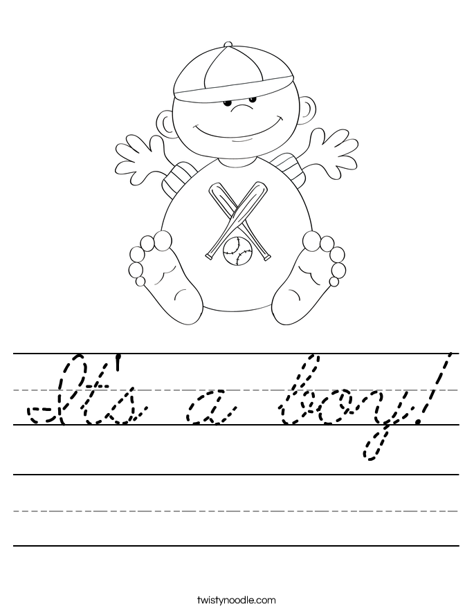 It's a boy! Worksheet