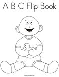A B C Flip Book Coloring Page