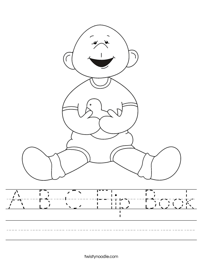 A B C Flip Book Worksheet