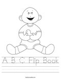 A B C Flip Book Worksheet