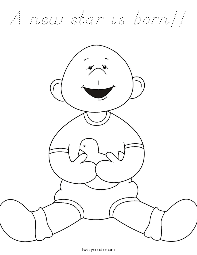 A new star is born!! Coloring Page