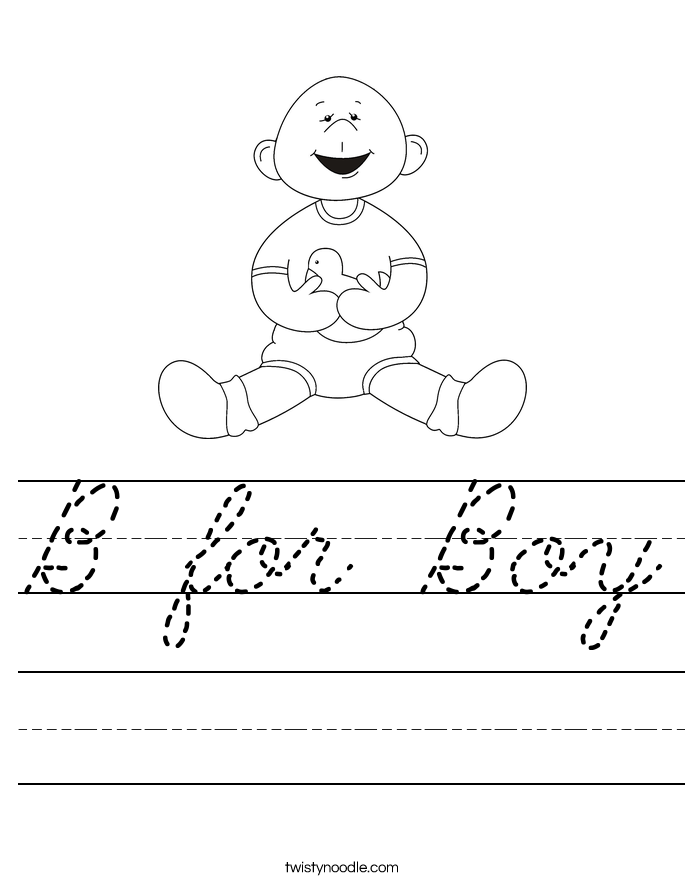 B for Boy Worksheet