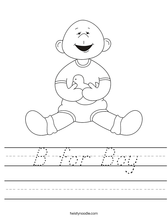 B for Boy Worksheet