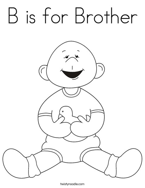 Big Sister Coloring Pages - B Is For Brother Coloring Page Png 468x609 Q85 