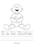 B is for Brother Worksheet