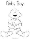 Baby Boy Coloring Page