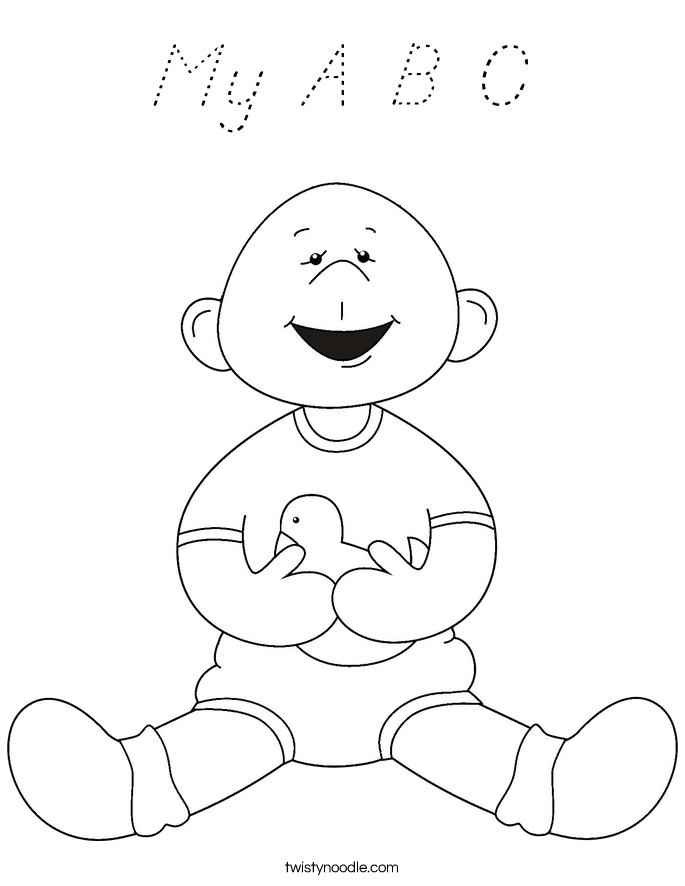 My A B C Coloring Page