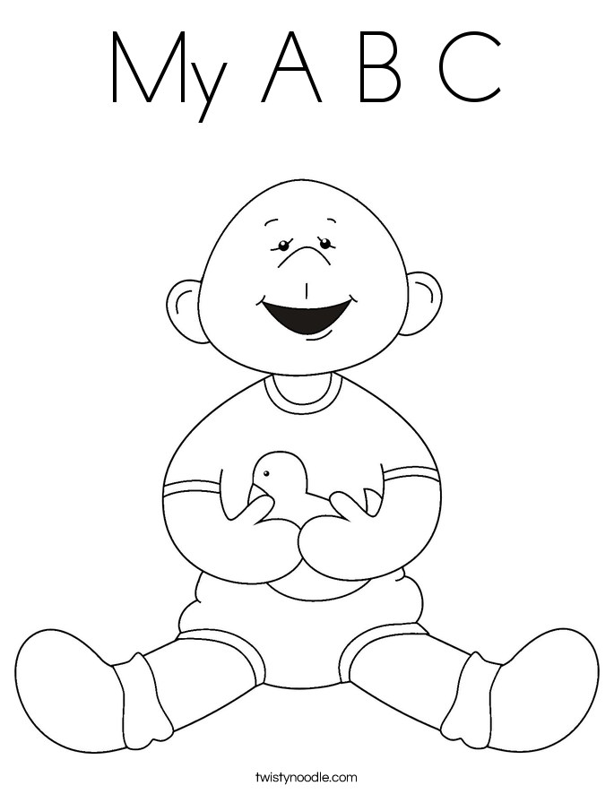 My A B C Coloring Page