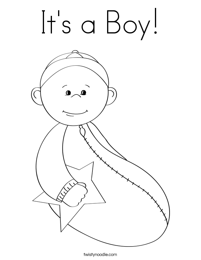 It's a Boy! Coloring Page