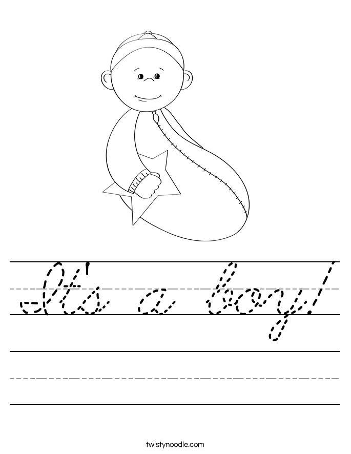 It's a boy! Worksheet