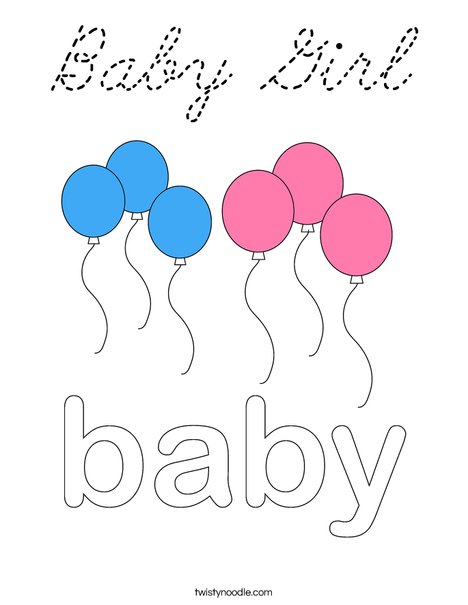 Baby Sign Coloring Page