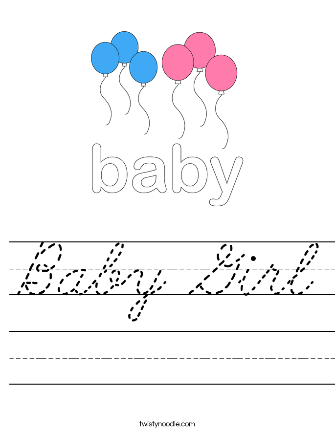 Baby Girl Worksheet