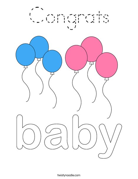 Baby Sign Coloring Page
