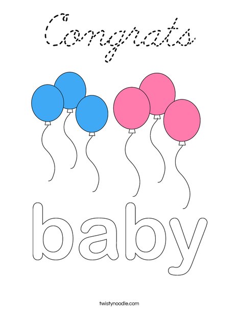 Baby Sign Coloring Page