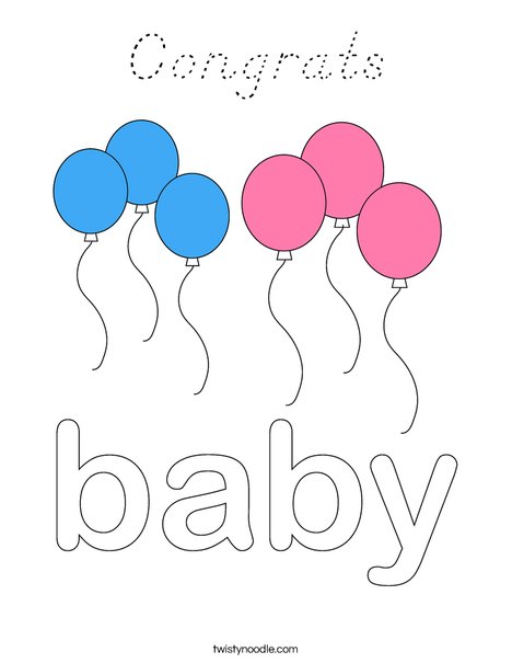 Baby Sign Coloring Page
