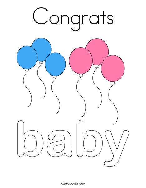 Baby Sign Coloring Page
