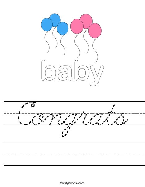 Baby Sign Worksheet