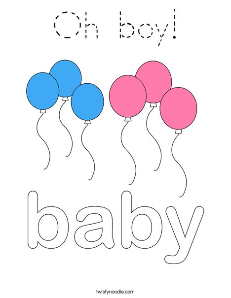 Baby Sign Coloring Page