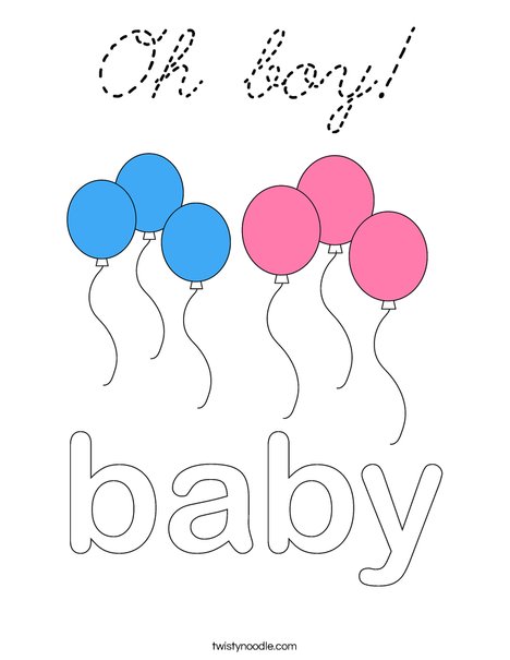Baby Sign Coloring Page