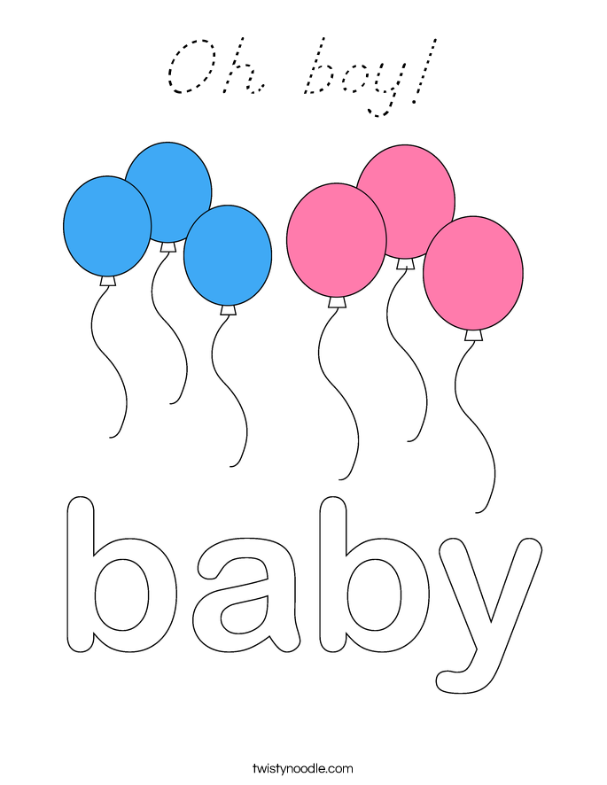 Oh boy! Coloring Page