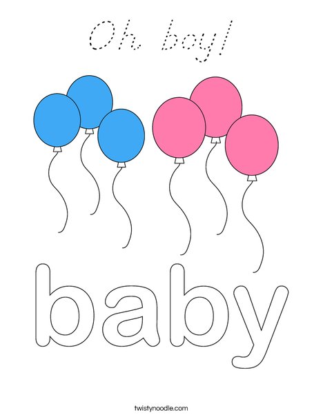 Baby Sign Coloring Page