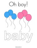 Oh boy! Coloring Page
