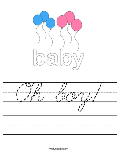 Baby Sign Worksheet