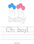 Oh boy! Worksheet