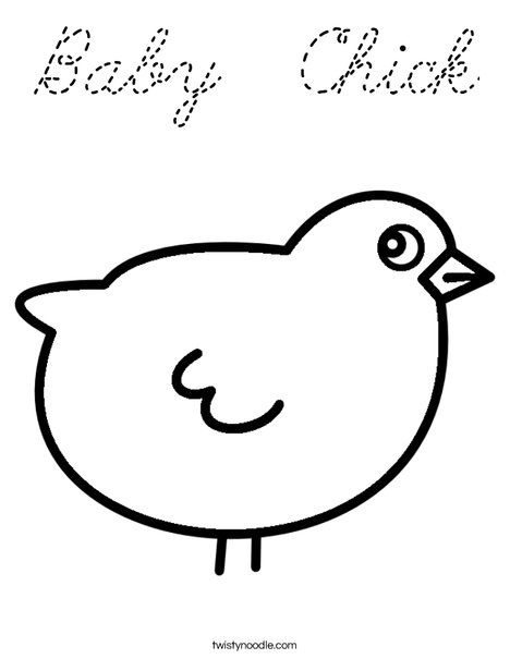 Baby Chick Coloring Page