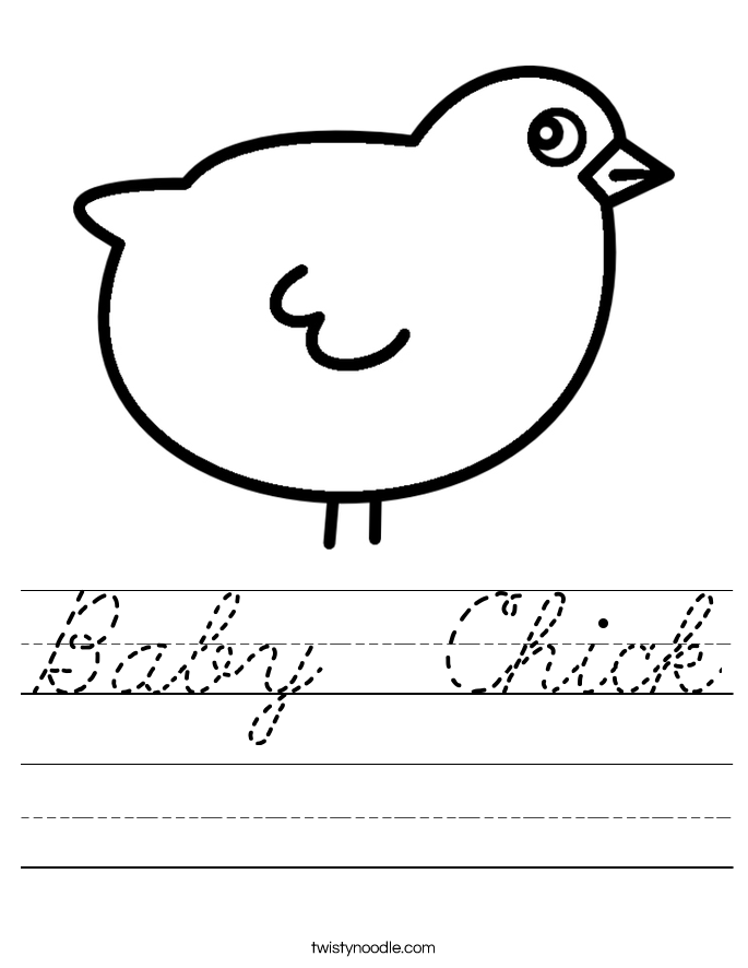 Baby  Chick Worksheet