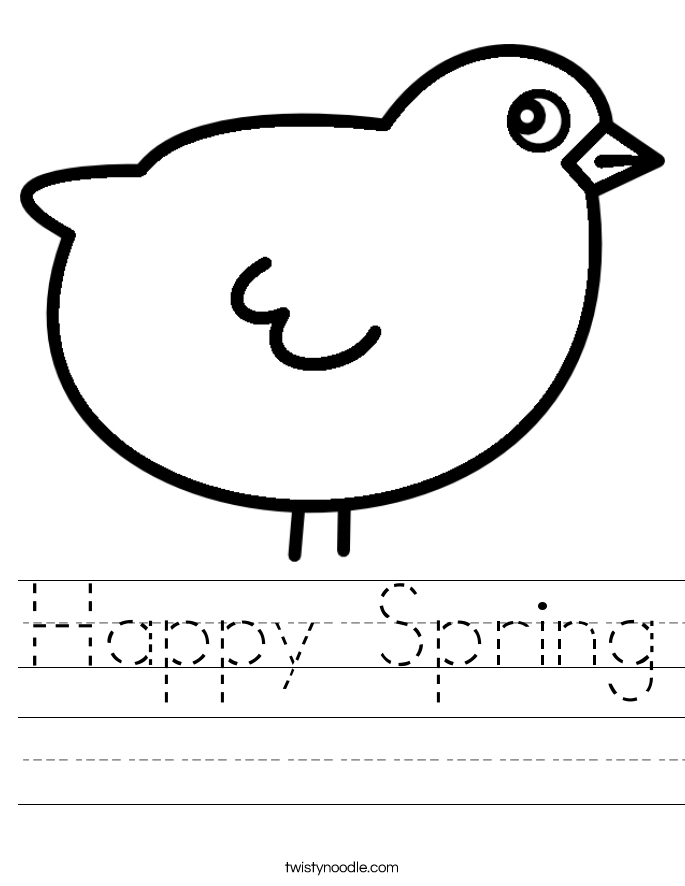 Happy Spring Worksheet