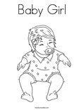Baby Girl Coloring Page