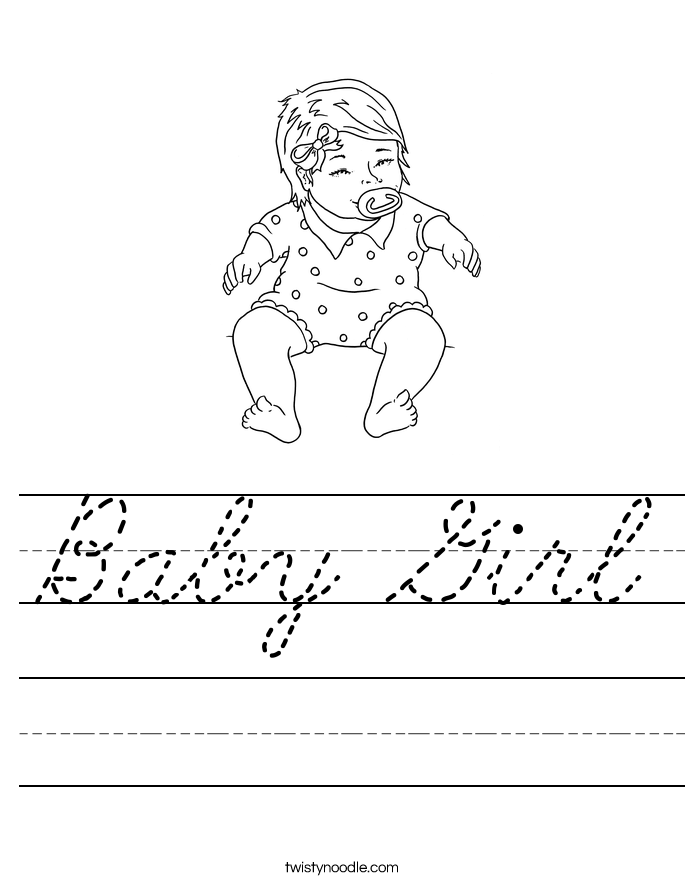 Baby Girl Worksheet