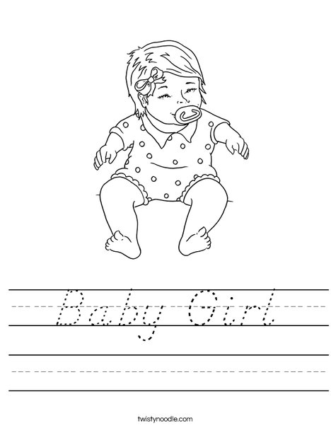 Baby Girl Worksheet