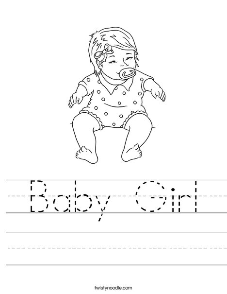 Baby Girl Worksheet