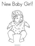 New Baby Girl! Coloring Page