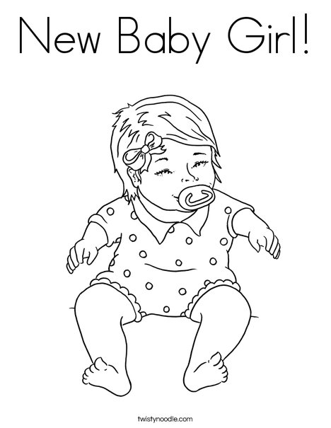 new baby girl coloring page twisty noodle babies r us christmas