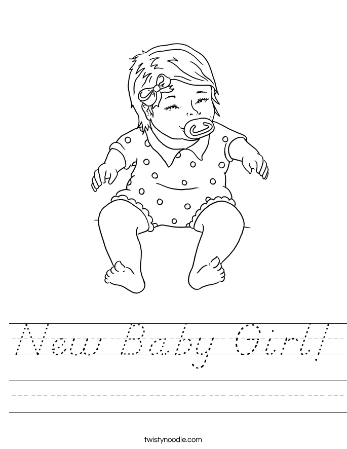 New Baby Girl! Worksheet