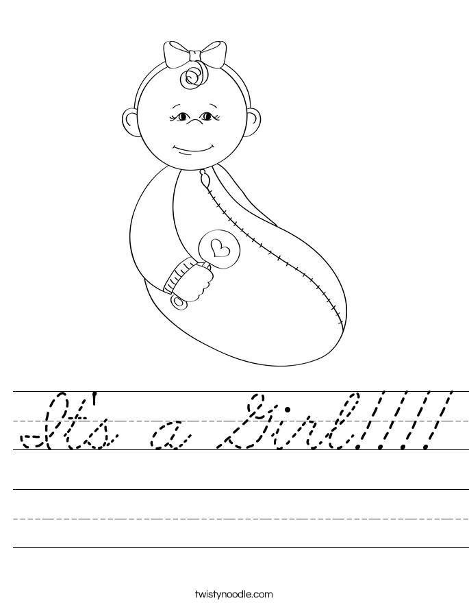 It's a Girl!!!! Worksheet