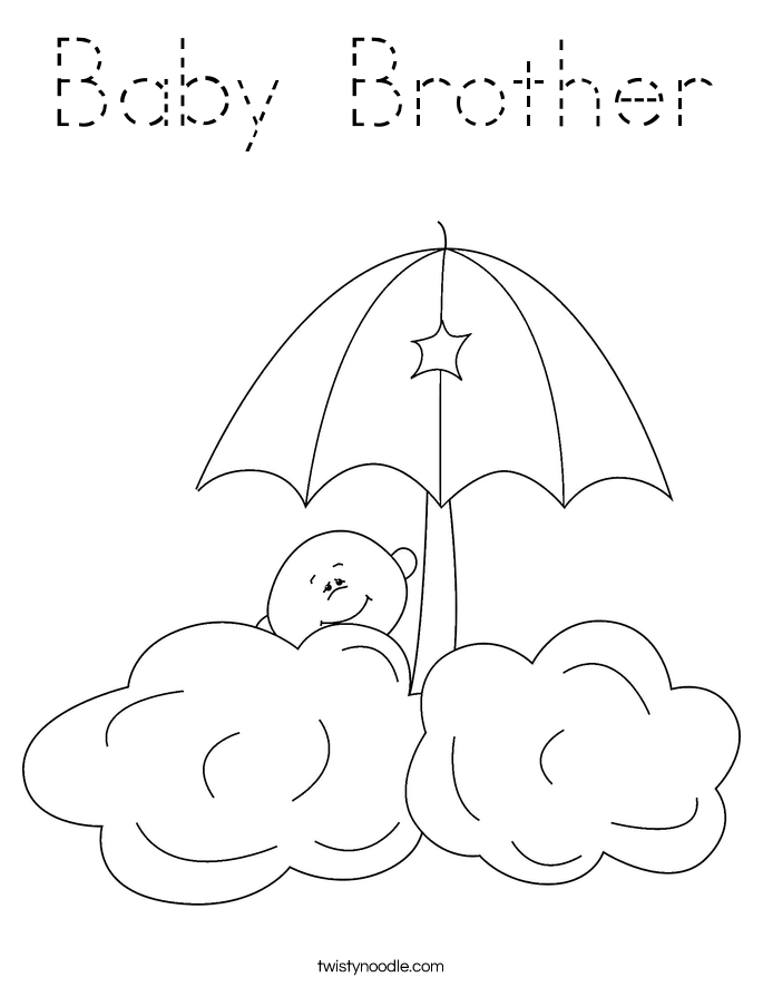 Baby Brother Coloring Page