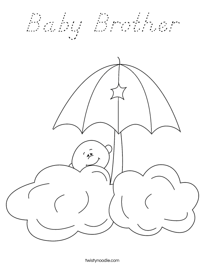 Baby Brother Coloring Page