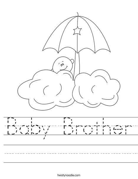 Baby in the clouds Worksheet