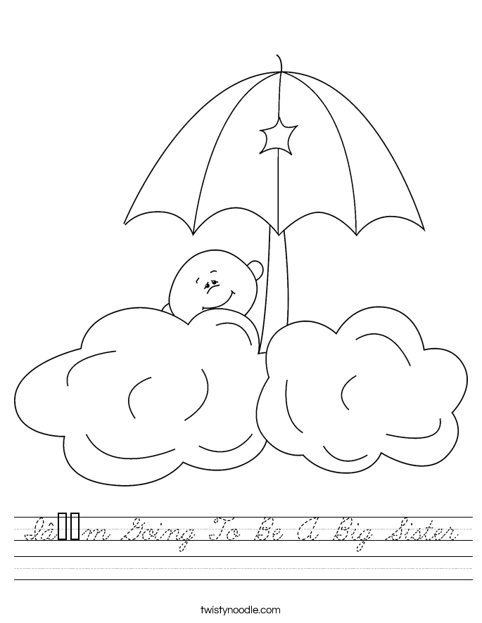 I’m Going To Be A Big Sister Worksheet